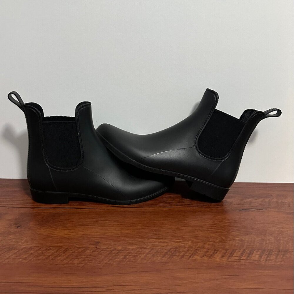 J.Crew Black Chelsea Rain Boots‎ Sz 11